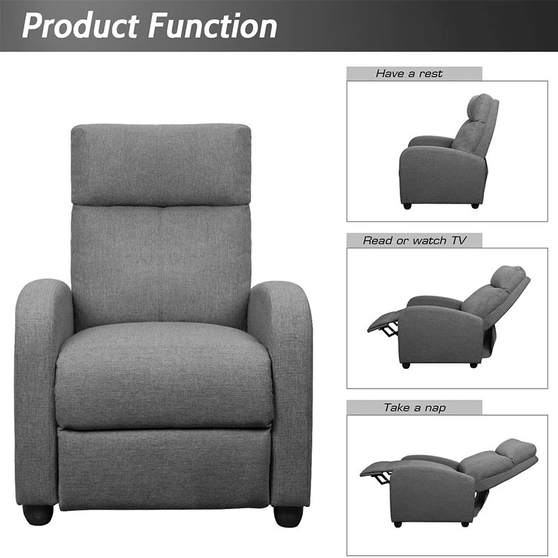Cy OEM Push Back Rocker Swivel Recliner Armchair Lazy Gaming Sofa PU Leather