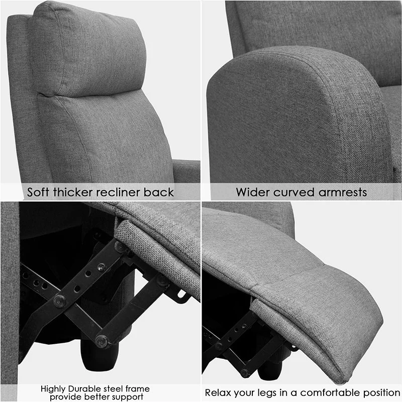 Cy OEM Push Back Rocker Swivel Recliner Armchair Lazy Gaming Sofa PU Leather