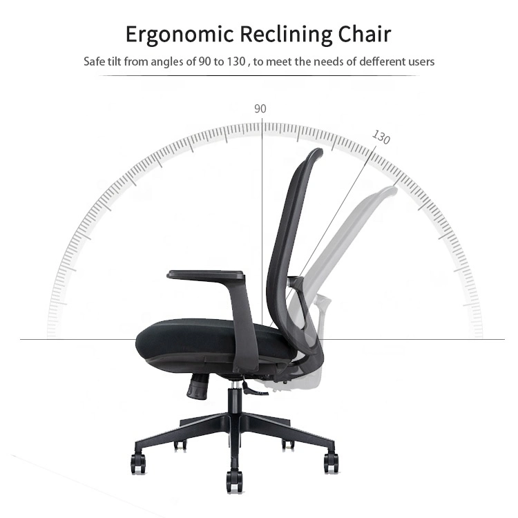 Office Furniture Lumbar Support Revolving Swivel Lift Black Staff Executive Ergonomic Computer Mesh Gaming Lift Visitor Office Chair MID Back
