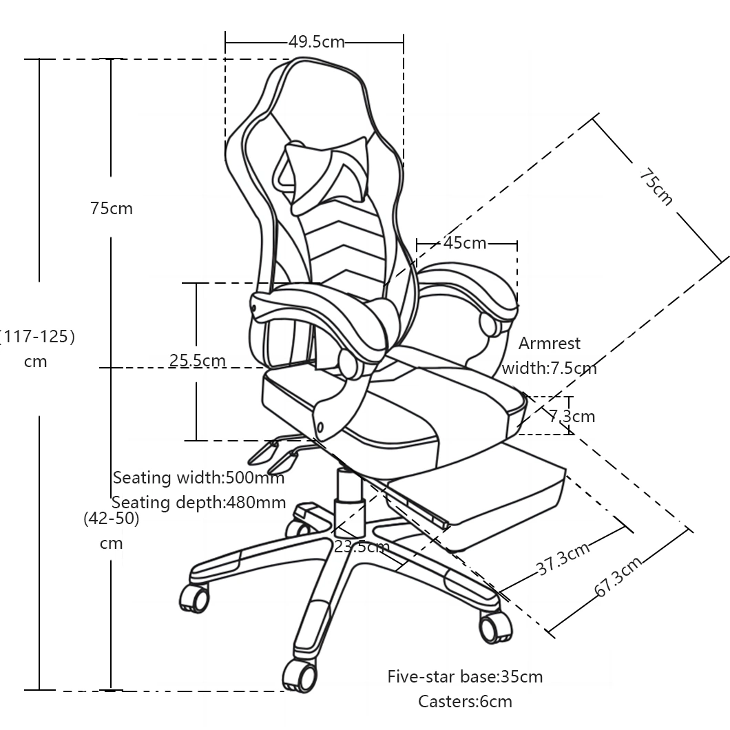 as-D2856 Silla Gamer Modern Home Furniture Computer Parts Office Gaming Chair