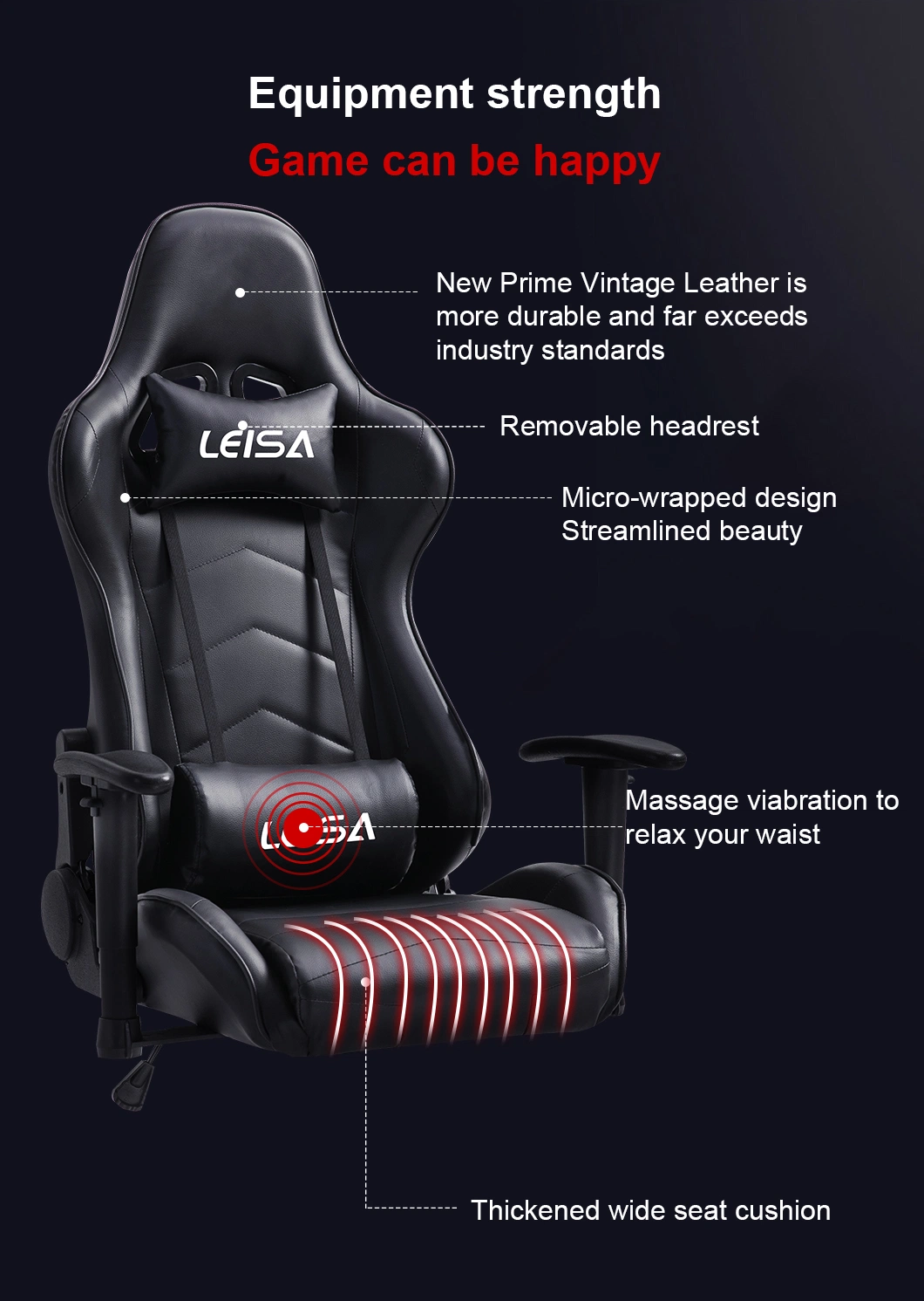 Home Leisure Ergonomic Swivel Chair Sleeping Game Chair Office Gaming Chair with Armrests