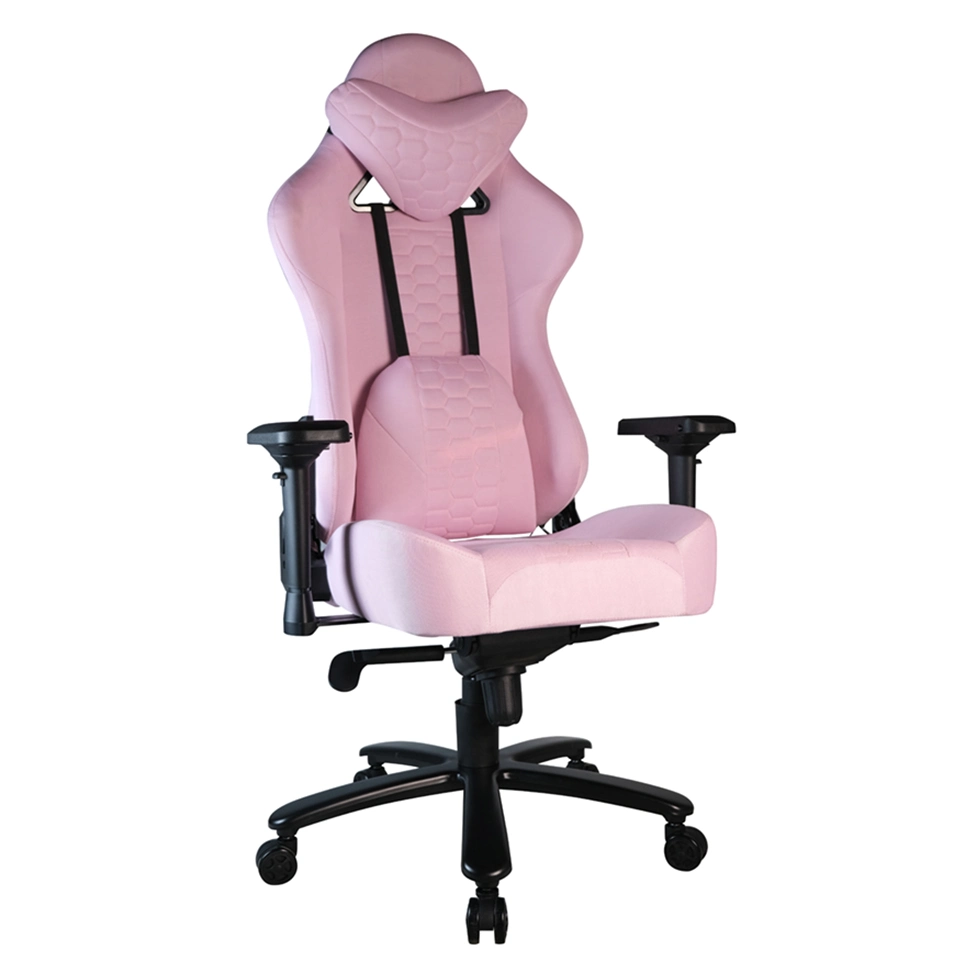 Partner New High Level Pink Fabric Racing Style Gaming Chair Teresa