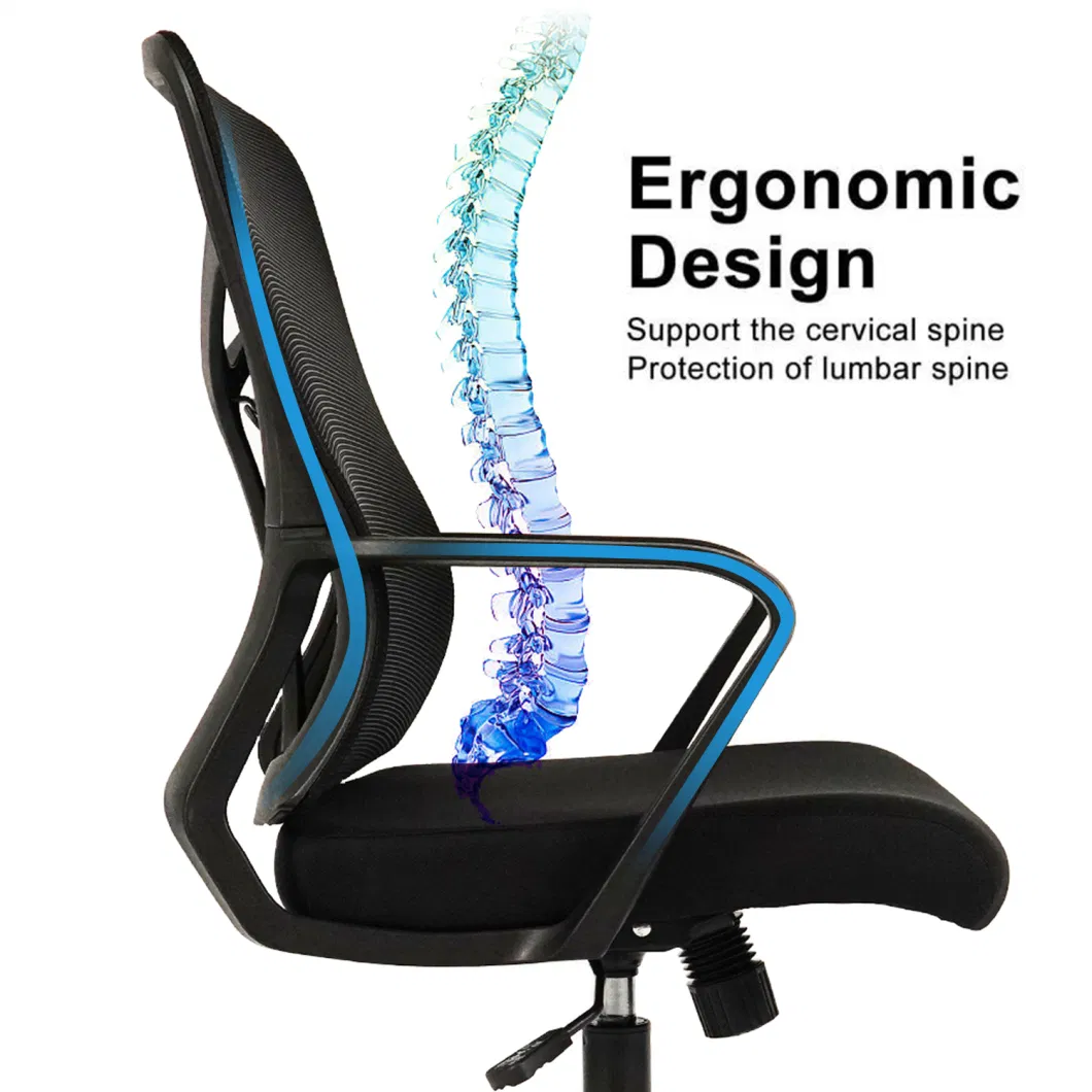 Ergonomic Mesh Chair with Lumbar Support Adjustable Height Swivel Computer Task Chair