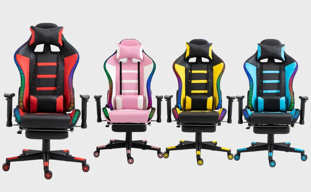Anji Factory LED RGB Chair and Blueteeth Music Speaker Chair Gaming Chair Racing