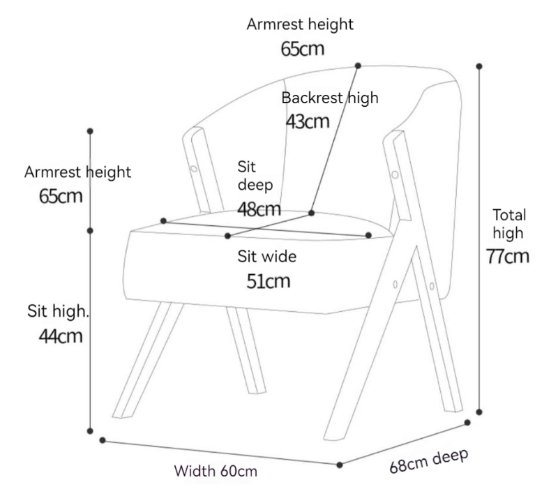 Nordic Simple Modern Single Sofa Chair Living Room Bedroom Balcony Leisure Chair