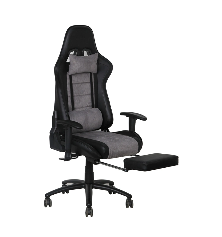 Comfortable Ergonomic PU Mesh Fabric Swivel Racing Gaming Chairs with Footrest