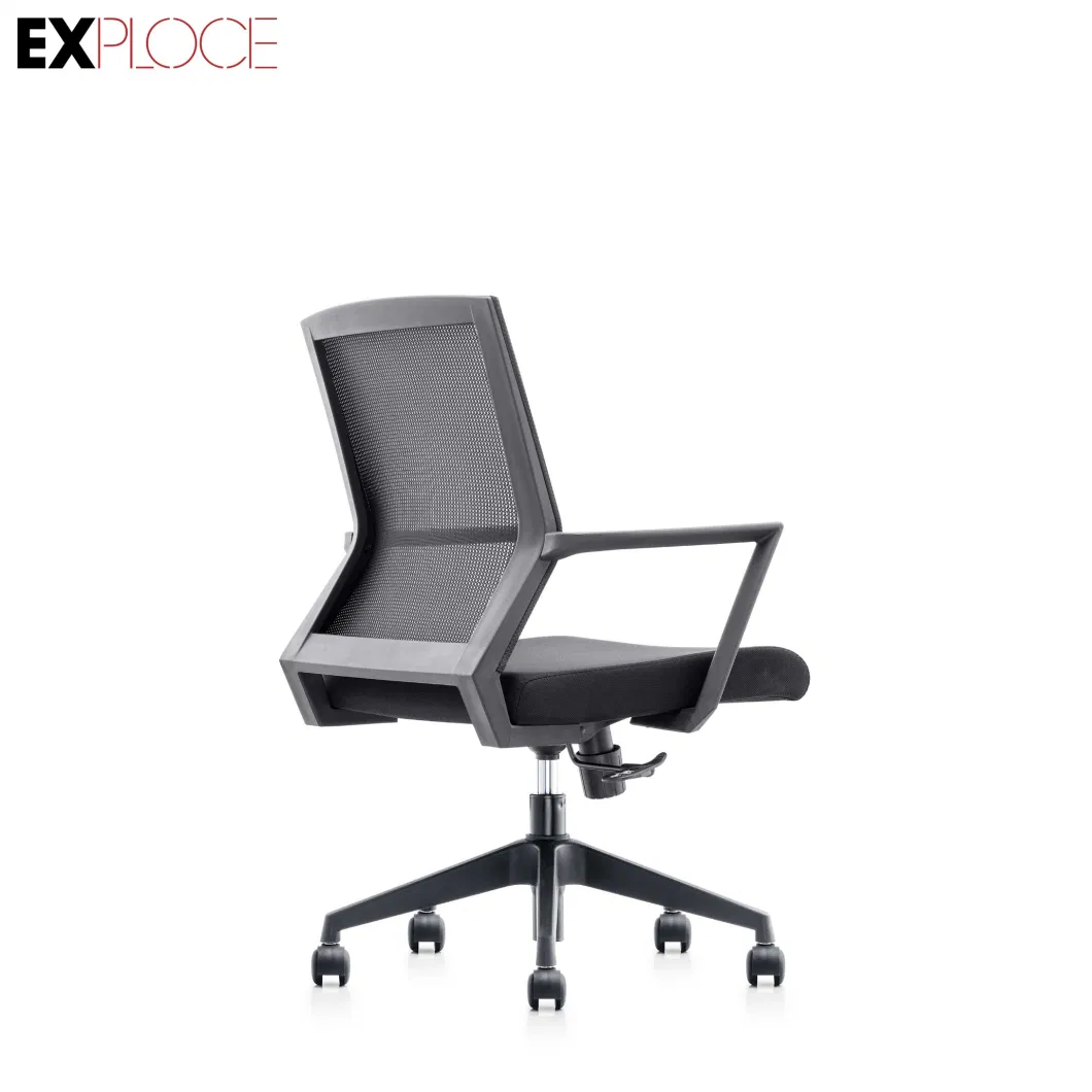 Office Furniture MID Back Lumbar Support Revolving Swivel Lift Black Staff Executive Ergonomic Computer Mesh Leather PU Gaming Lift Visitor Office Chair