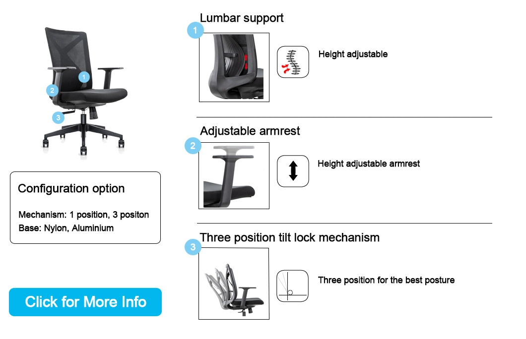 Back Black Full Mesh Metal Frame Swivel Task Desk Staff Office Chair Modern Chinese Chair for Home/School/Gaming/Dining/Hotel/Hospital/ Computer