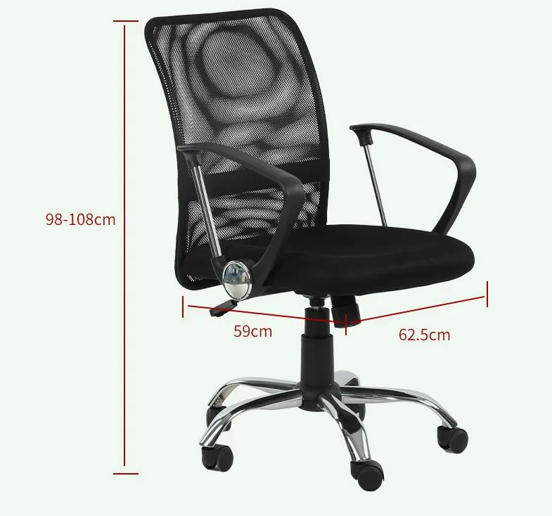 Black Mesh Gaming Computer Chairs Staff Desk 360 Rotation Chair with Castors ZG27-002