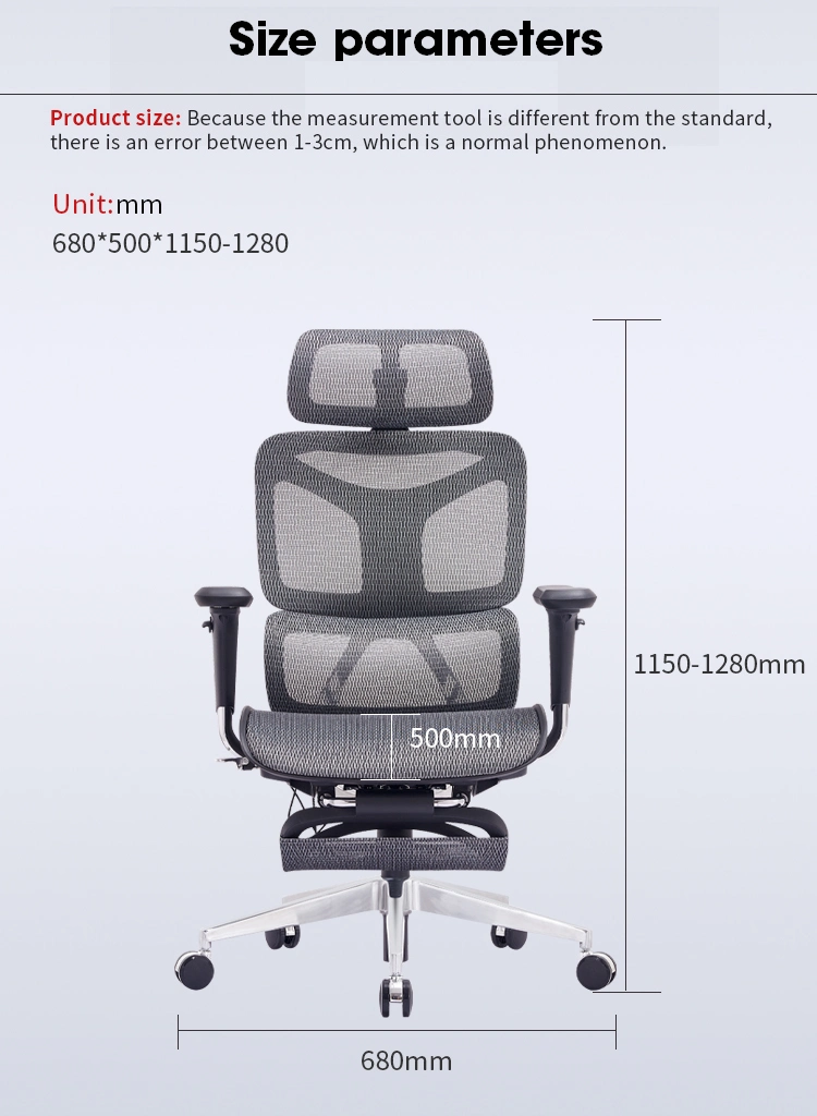 Full Mesh Chair Ergonomic Office Chair with Foot Rest