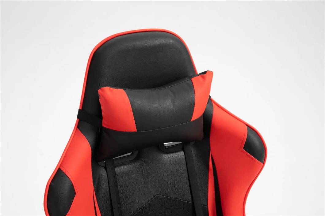 Classic Black Red Gaming Chair Wholesale Fixed Armrests Cheap Racing Chair