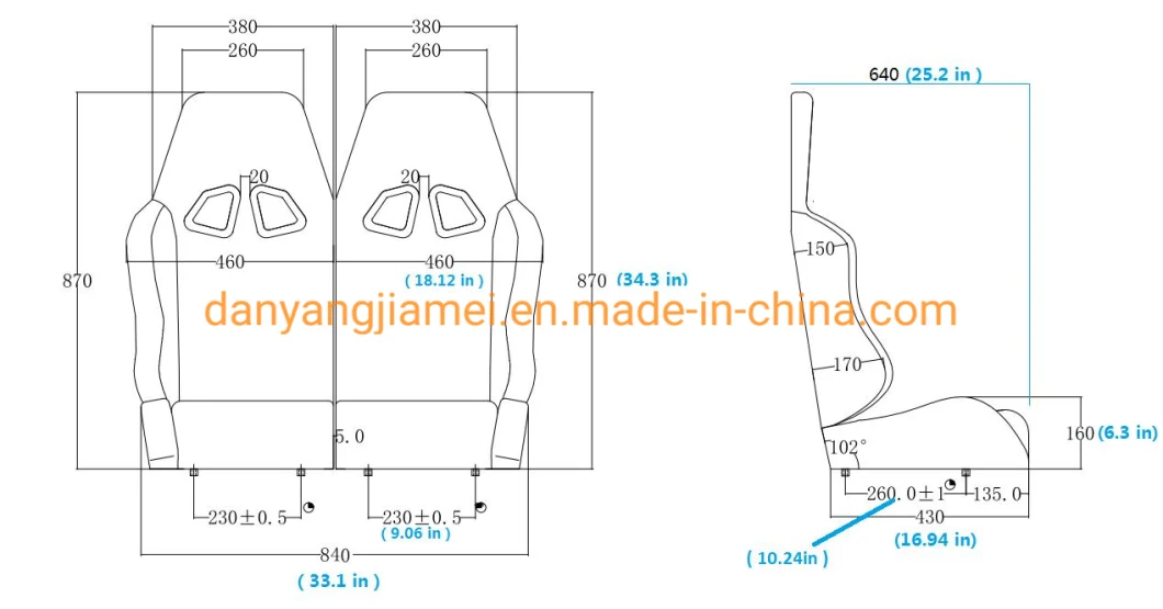 Good Quality PVC Material Go-Kart All-Terrain Customizable Split Double Go-Kart Black Ak Racing Go Kart Double Sport Chair Seat Without Slide