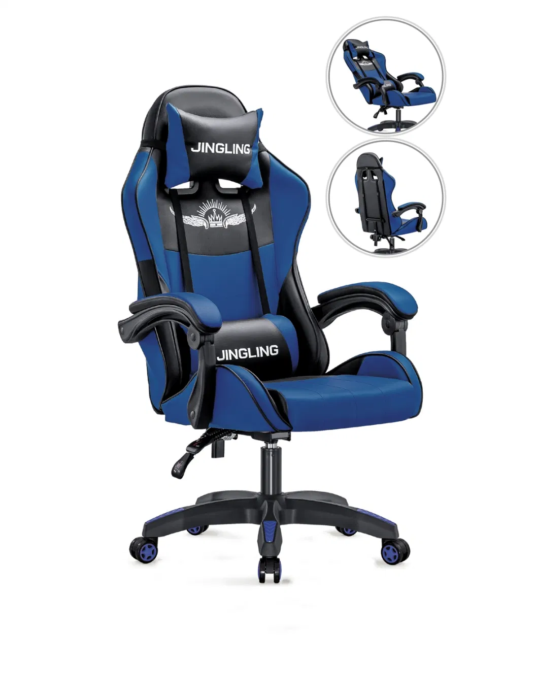 Egonomic &amp; Lumbar Support Swivel Best Gaming Chair, Blue