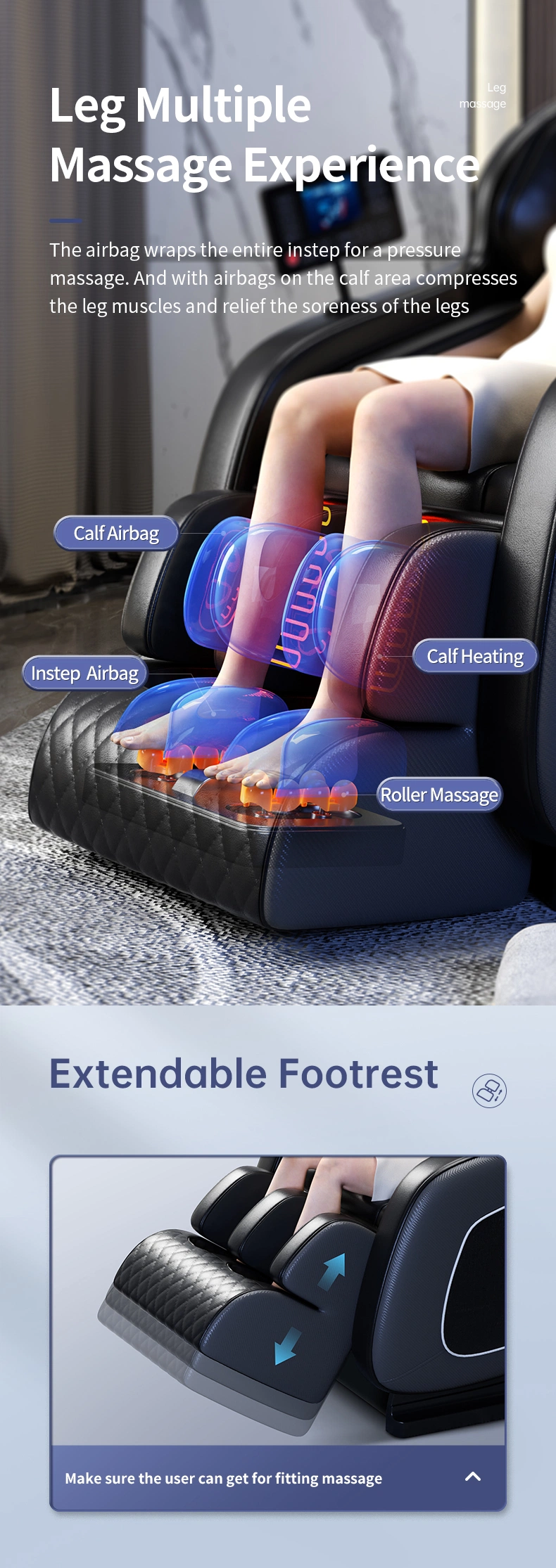 Fuan Fangao Electric Zero Gravity Massage Chair 4D Gaming Office Full Body Machine Deluxe Recliner Cheap Shiatsu Massage Chair