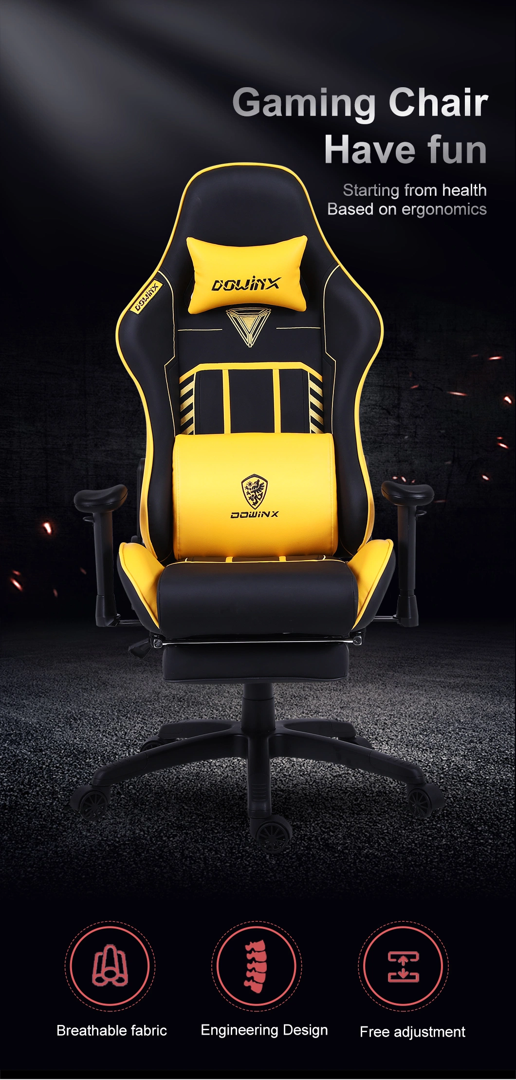 Wholesale Computer Gaming Office Chair PC Gamer Racing Style Ergonomic Comfortable Leather Racing Games Chair Gaming Chair