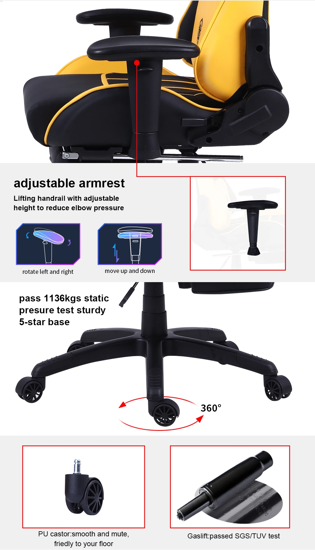 Wholesale Computer Gaming Office Chair PC Gamer Racing Style Ergonomic Comfortable Leather Racing Games Chair Gaming Chair