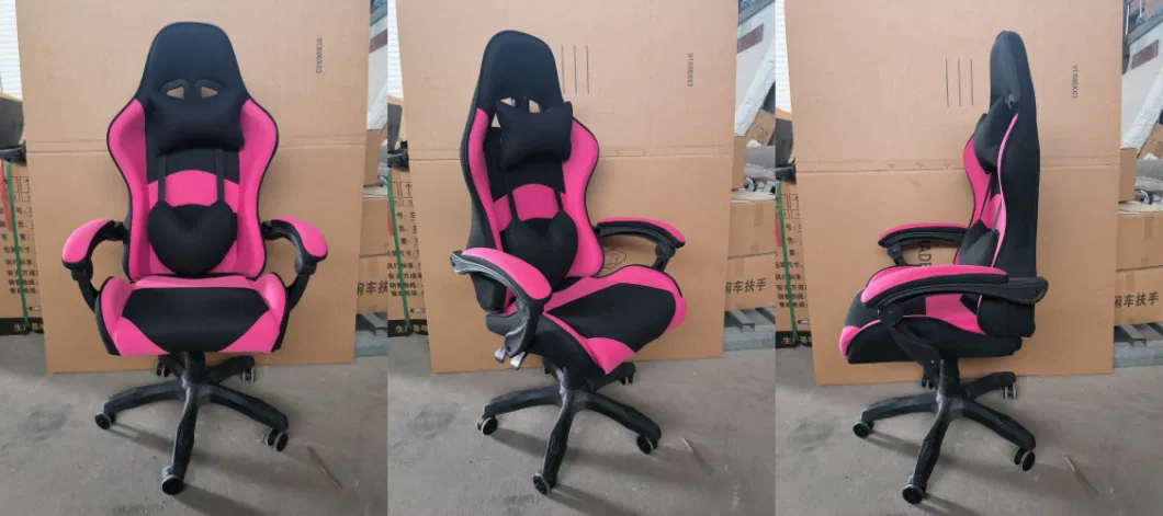 New Design Lady Gaming Chair Pink Gaming Chair with Removable Head Silla Gamer