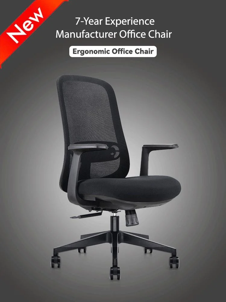 Office Furniture Lumbar Support Revolving Swivel Lift Black Staff Executive Ergonomic Computer Mesh Gaming Lift Visitor Office Chair MID Back