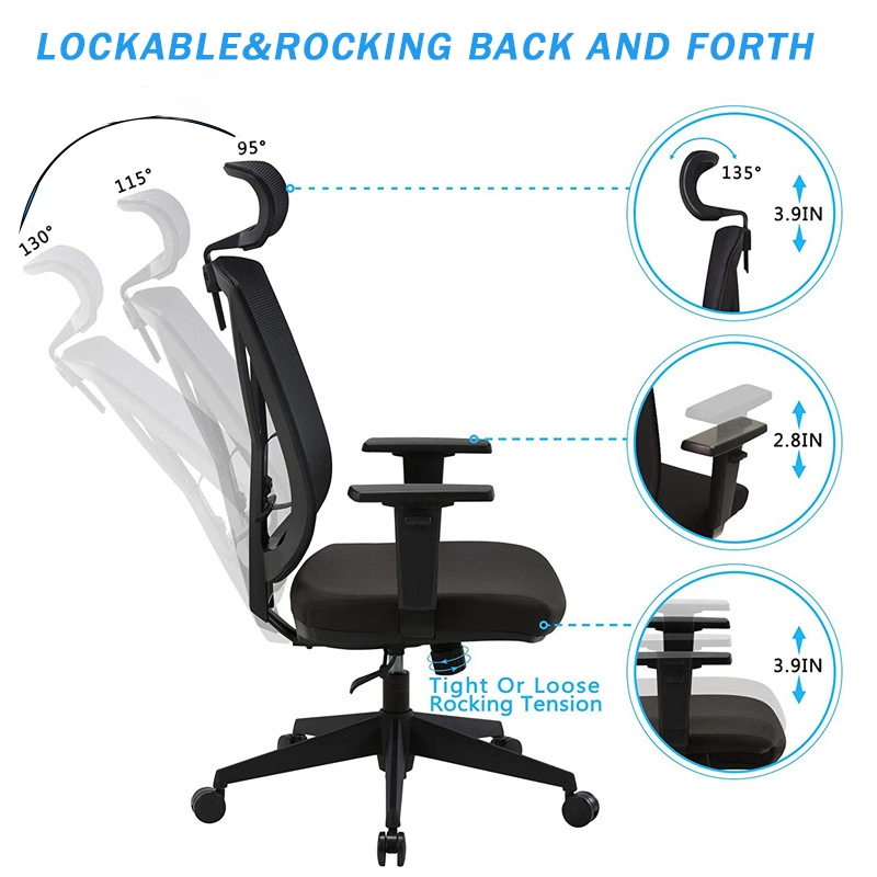 China Whalesale Home Ergonomic Executive Computer Gaming Meeting Training Staff Visitor Swivel Mesh Office Chair