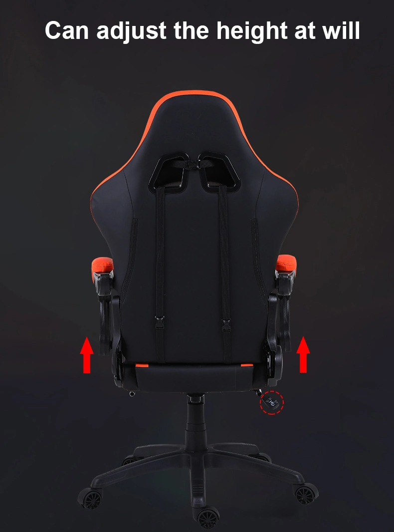 Factory Wholesale PU Leather Adjustable Racing Gaming Chair Adjustable Angle of Backrest Chair