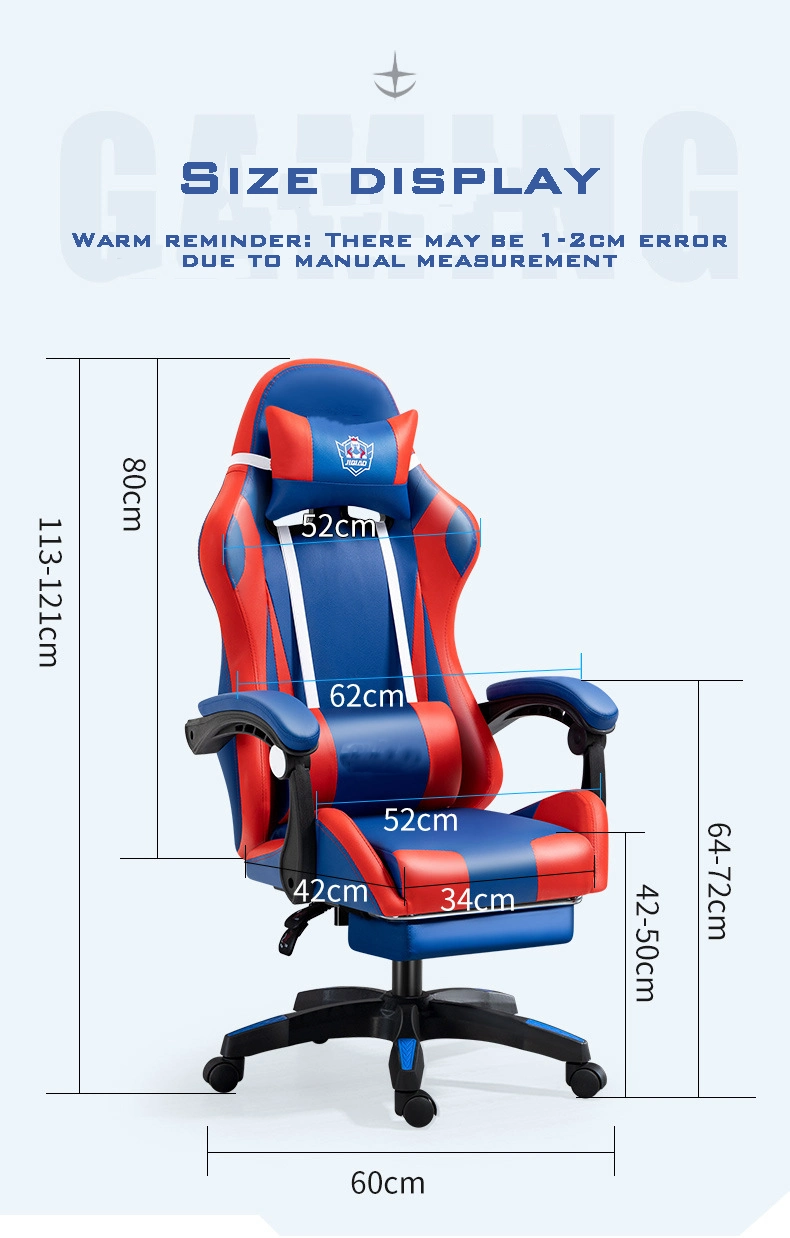 Hot Sale LED RGB Computer PC Game Chair Gaming PU Leather Silla Gamer Massage Racing Gaming Chair with Lights and Speakers