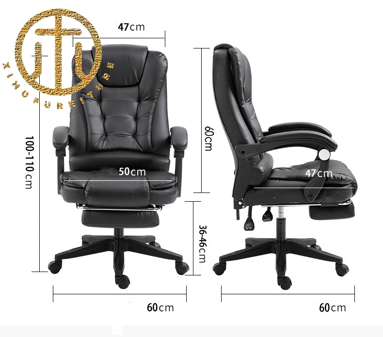Computer Chair Home Massage Liftable Swivel Gaming Chair Boss Office Chair with Footrest