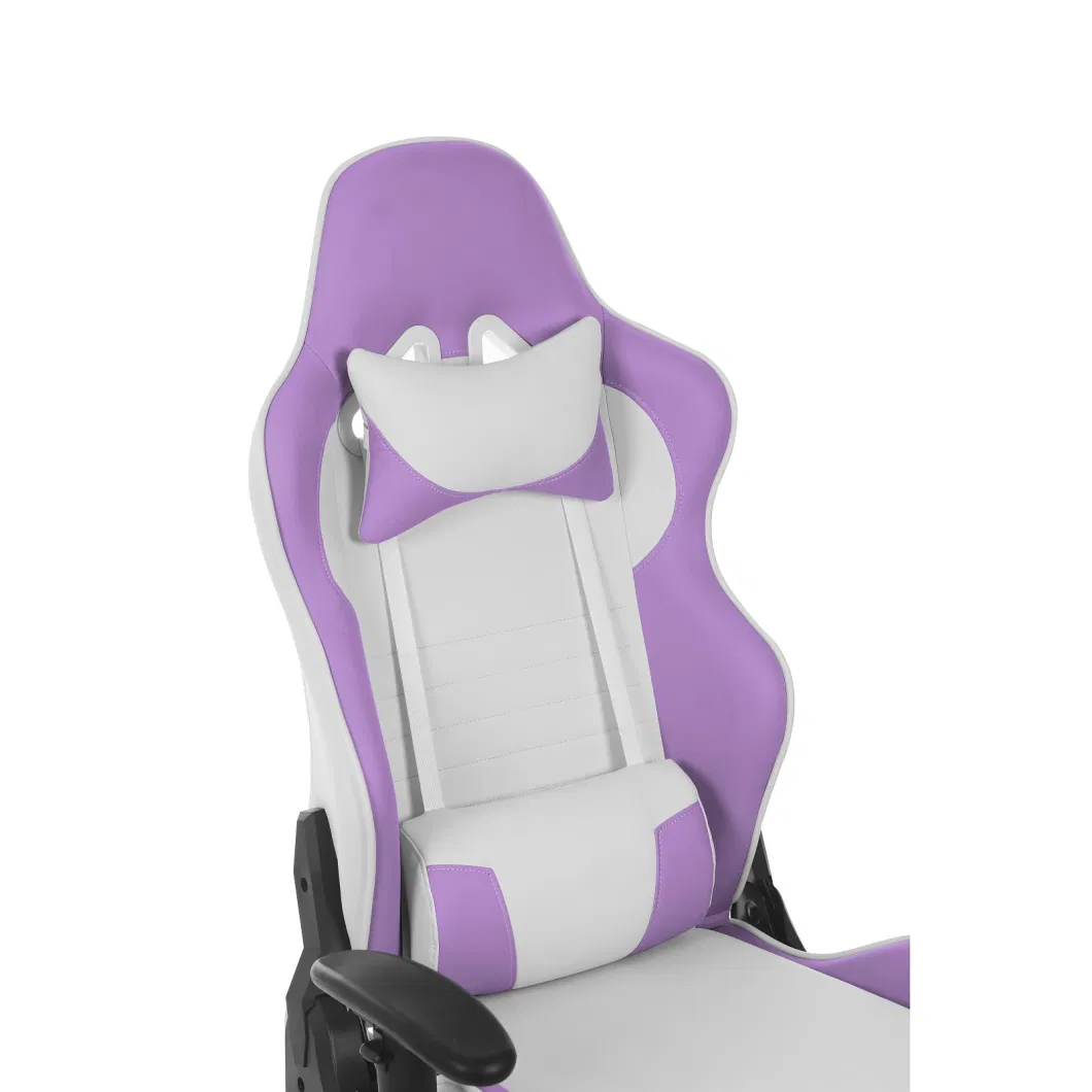 Custom Color Video Gaming Chair Xmas Gift Purple Gaming Chair with Metal Base