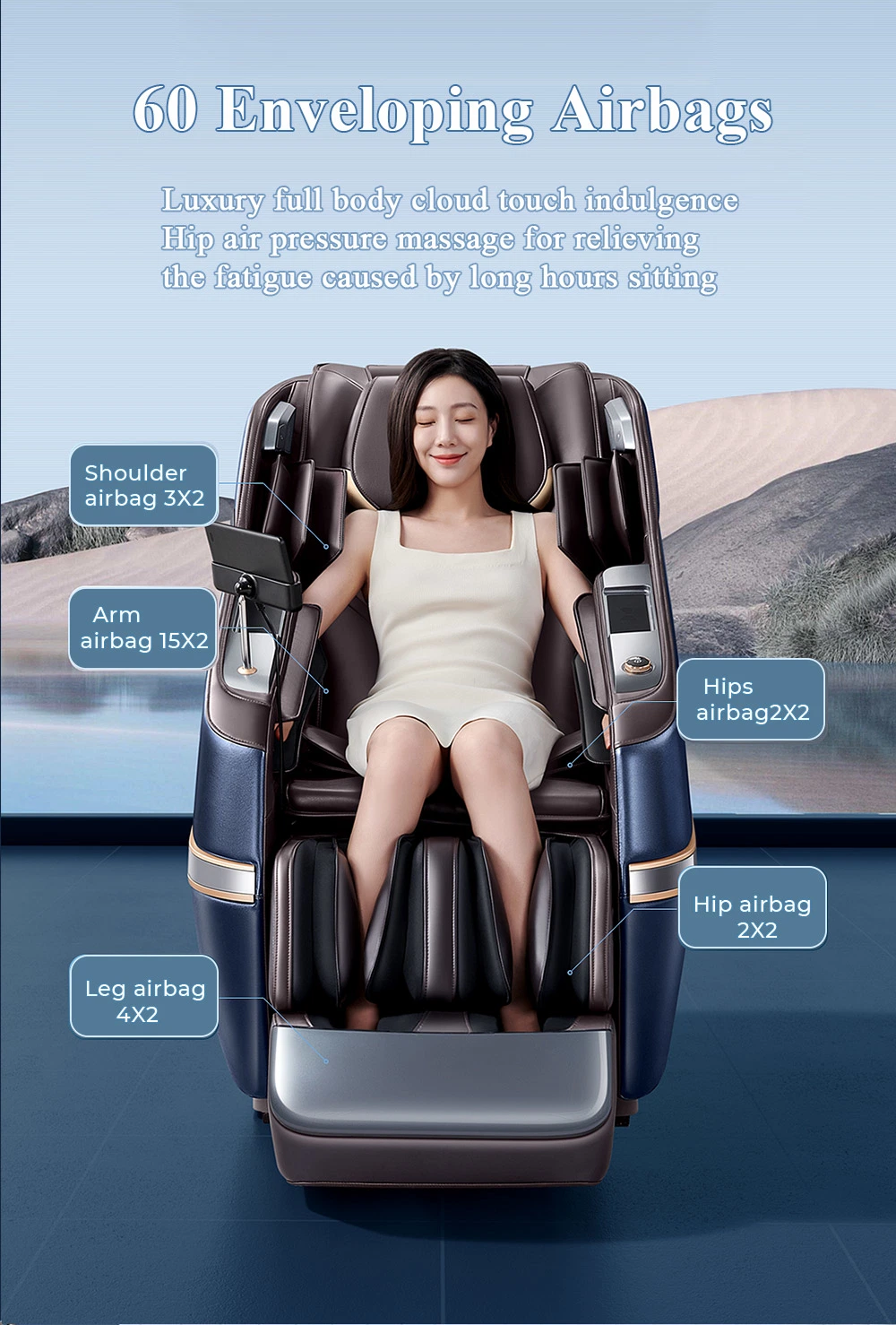 Double Mechanism Gaming Chair Massage Shiatsu Massage Chair