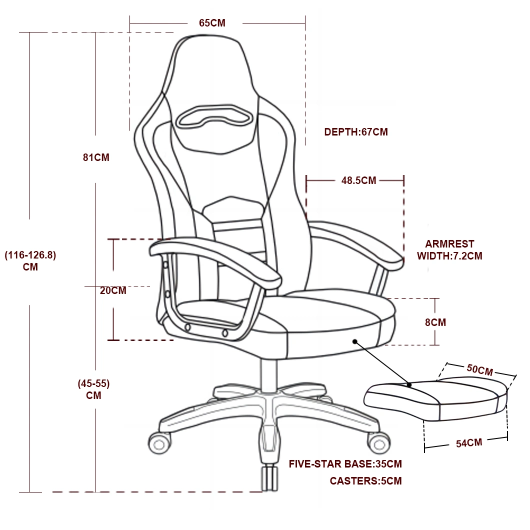 Racing Custom Ergonomic Comfortable Gaming Chair