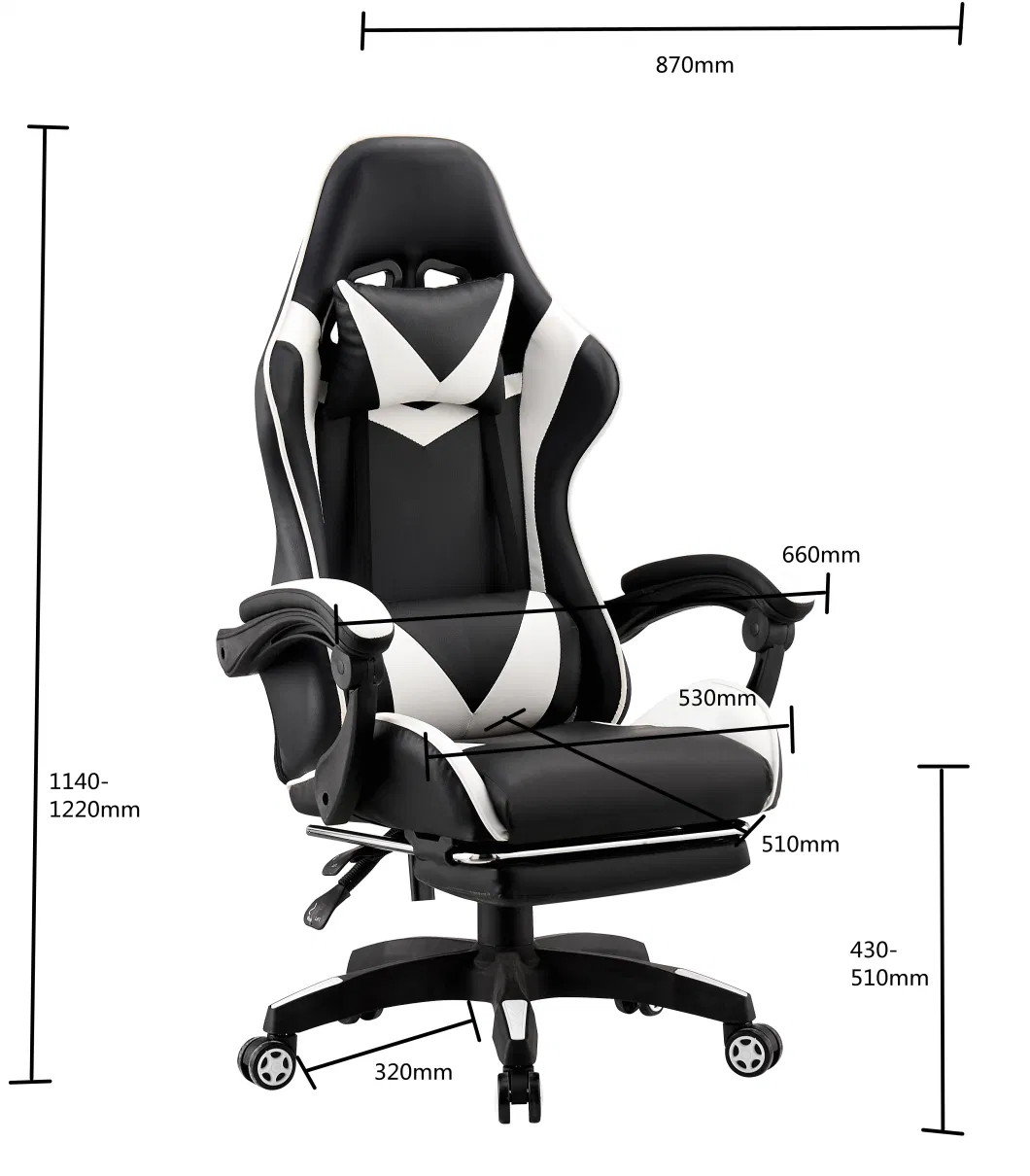 High Quanlity Ergonomic Design Game Chairs Gaming Use Chair with Headrest Pedal