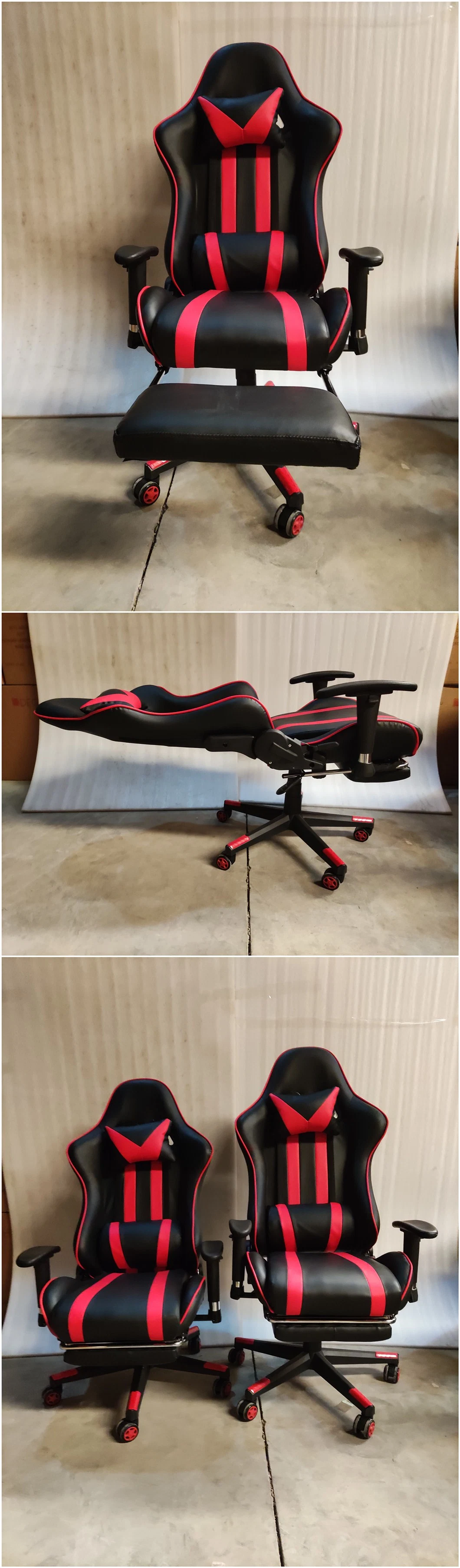 High Level Quality 3D Armrest PU Leather Gaming Chair Without Footrest