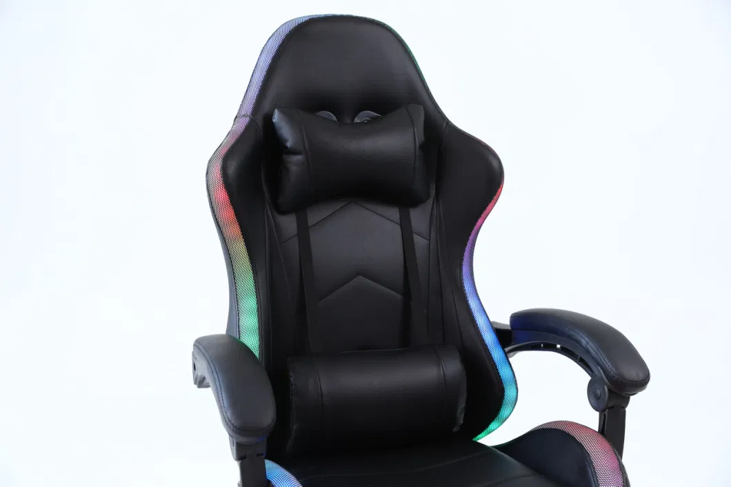 Black Gaming Chair with LED Lights