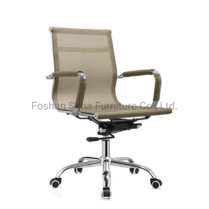 Low High Back Black Full Mesh Metal Frame Swivel Task Desk Staff Office Chair Modern Chinese Furniture for Home/School/Gaming/Dining/Hotel/Hospital/ Computer