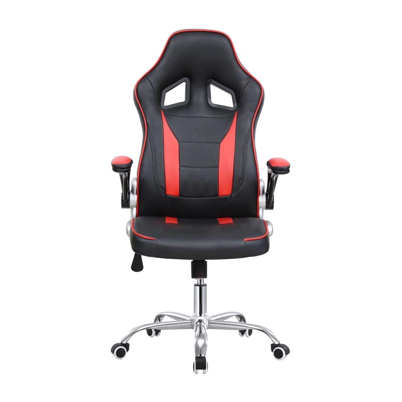 Office Cheap PU Leather Revolving Swivel Rocker Flip up Arms Computer Racing PC Custom Ergonomic Gamer Gaming Game Chair