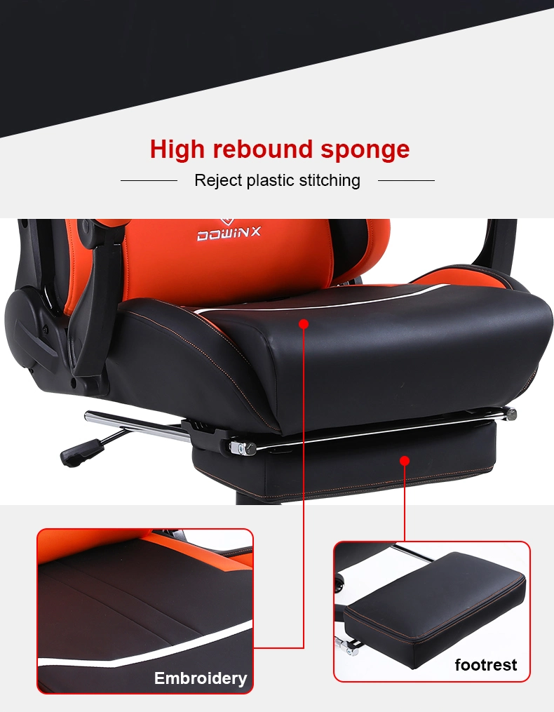 Factory Wholesale PU Leather Adjustable Racing Gaming Chair Adjustable Angle of Backrest Chair