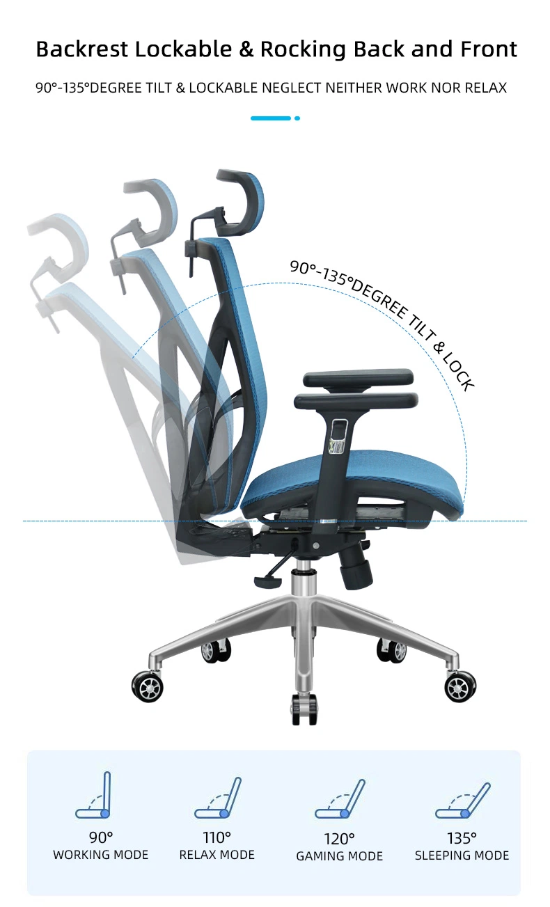 High Quality Height Adjustable Gas Lifting Comfortable Office Manager Task Chair with Headrest