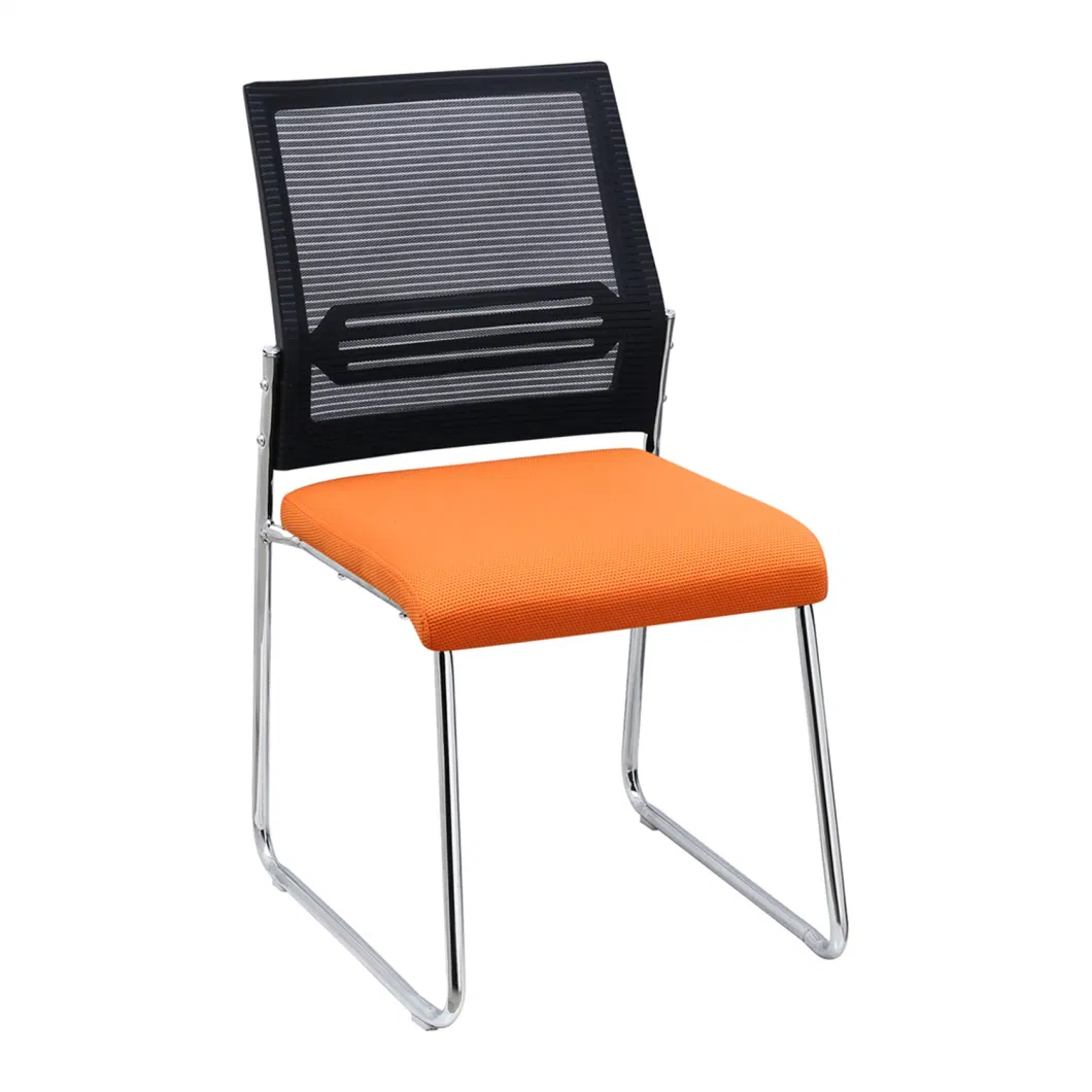 Exhibition Metal Frame Office Chair, Can Not Rotate Bow Chair Mesh Furniture Office Chair