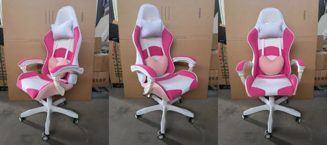 New Design Lady Gaming Chair Pink Gaming Chair with Removable Head Silla Gamer