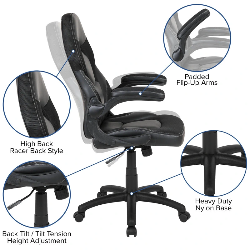 Chair Set Desk Computer &amp; with Cup Holder Headphone Hook and Monitor Stand