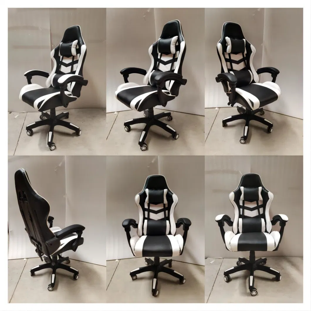 Iron Frame PU Leather Headrest Heavy Duty Cadeira Gamer Chair with Footrest