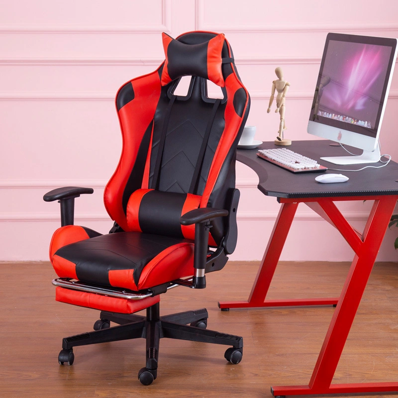 Free Sample Racing Office Recaro Amg Private Label Massage LED Pink massage Steel Leg Armrest Gaming Chair for Women Gaming Chair