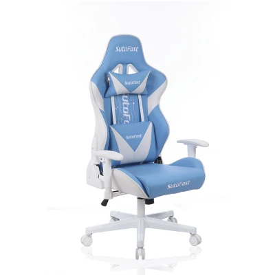 Beliebte Recliner Sport Gaming Racer Stuhl mit weißem Sockel