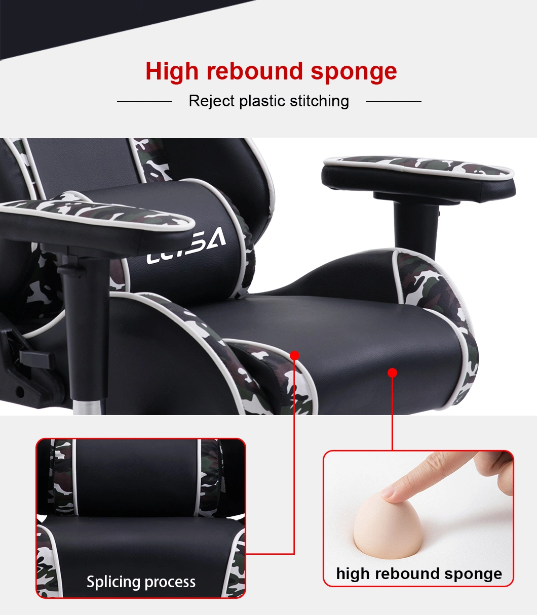 High Quality Good Price PC Computer Large Seat Gamer Chair Linkage Armrest Noble Gaming Swivel Racing Chair