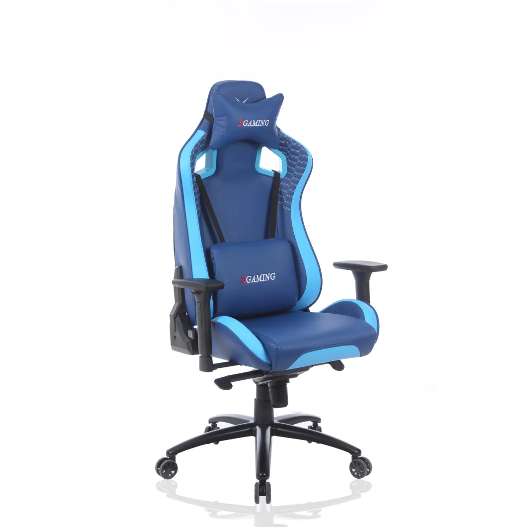 Yuhang High Quality Sillar Gamer Memory Foam Headrest Pillow Blue Gaming Chair