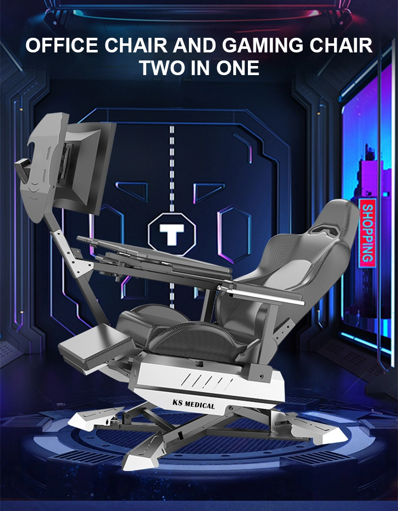 Ksm-Gcn2 Zero Gravity Gaming Chair Airplane Cockpit PC Gaming Desk and Chair Set Gamechairs