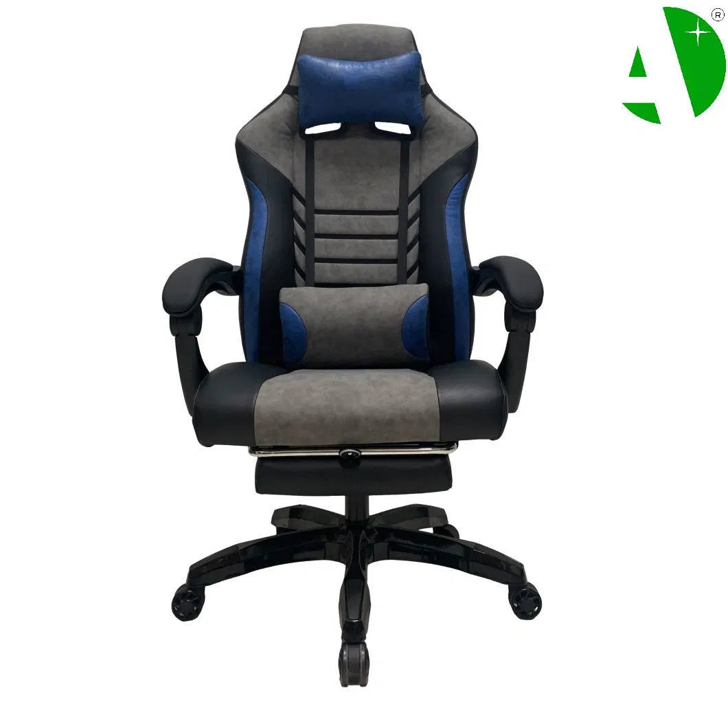 Blue Office High Back Leather Nap Gaming Chair