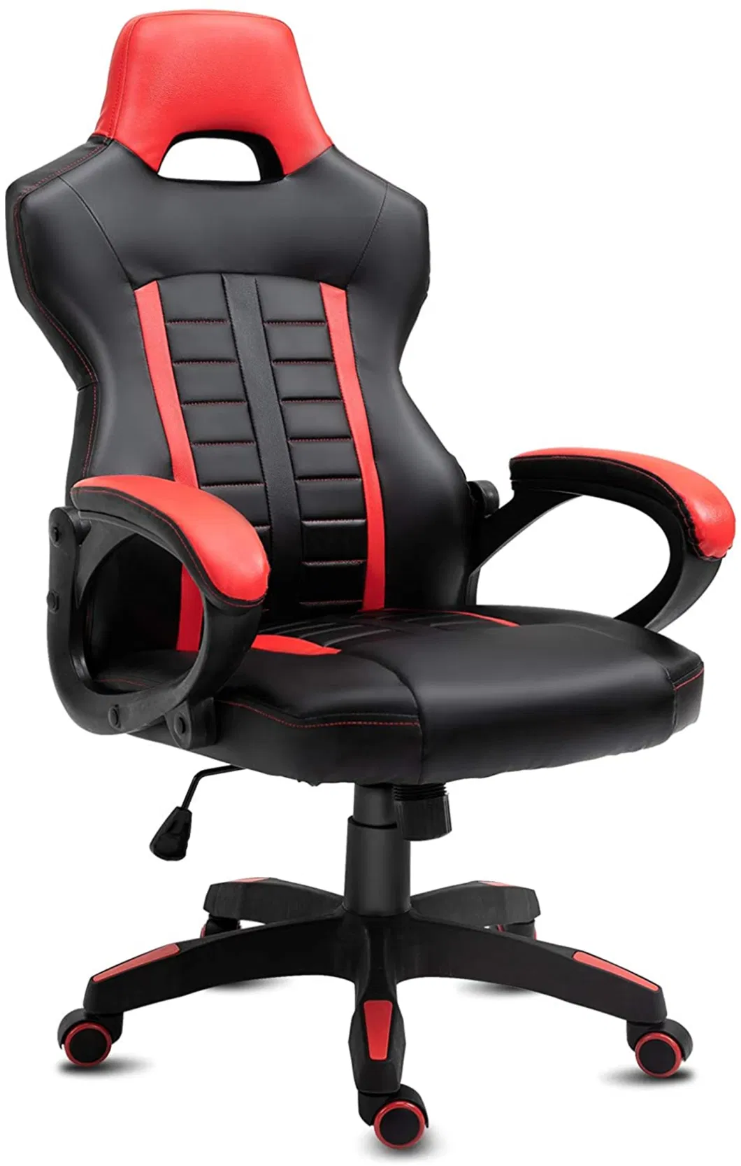 Wood High Back Gaming Chair with Headrest Wood Tilt Office Working Chair