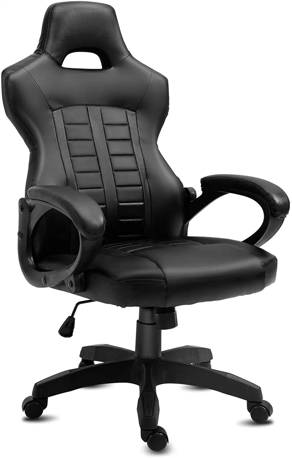 Wood High Back Gaming Chair with Headrest Wood Tilt Office Working Chair