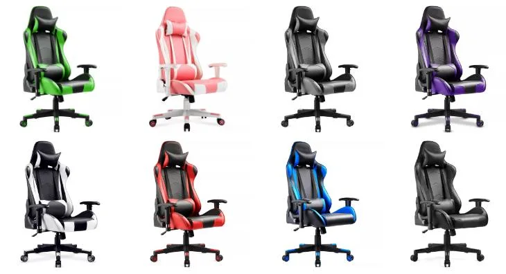 Racing Computer Custom Office Game RGB Logo LED with Footrest Parts Massage Cheap Gaming Chair