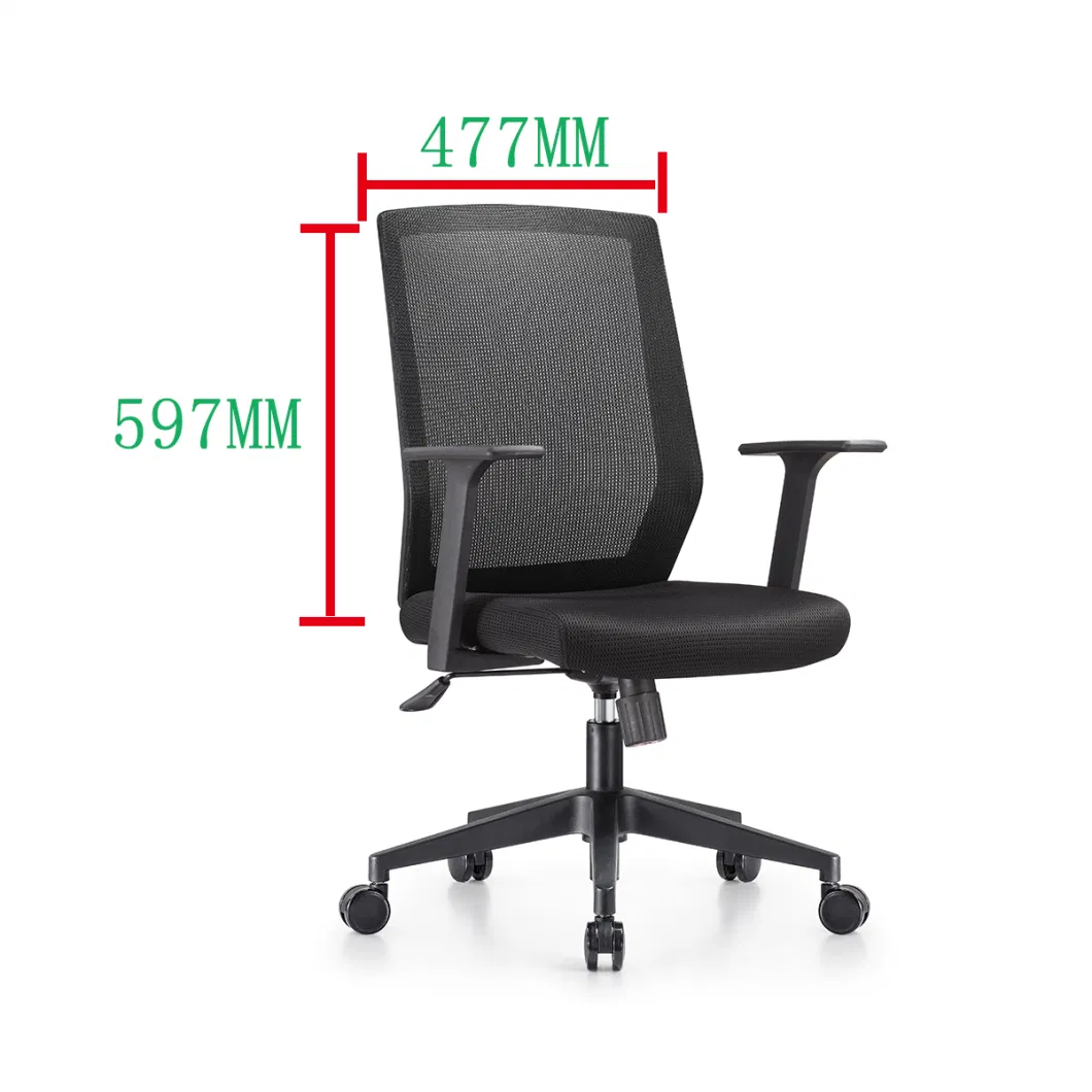 Black Color MID-Back Swivel Mesh Office Computer Middle Back Chair for Sale